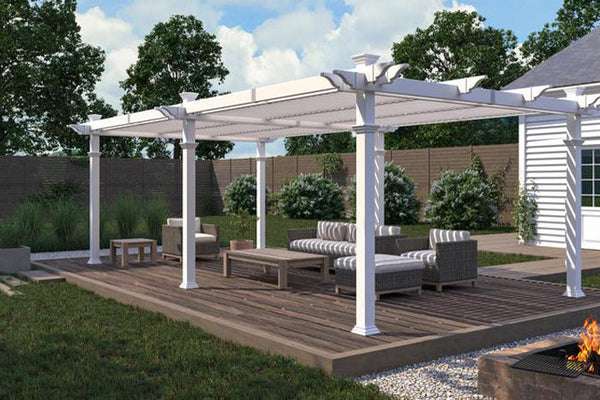 Louvered Vinyl Pergola