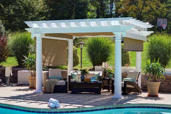 Vinyl Pergola With Shade