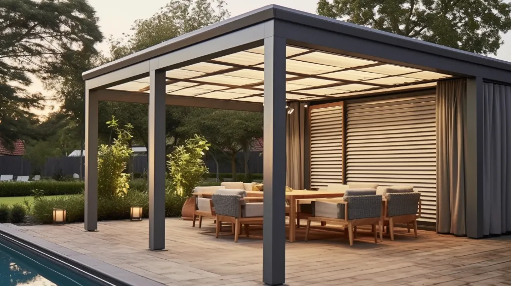 Poolside Elegance Pergola - Aluminum Pergola Design