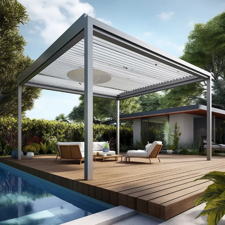 Lush Oasis Retreat Pergola - Aluminum Pergola Design