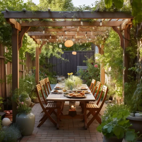 Enchanted Garden Dining Pergola - Pergola Design