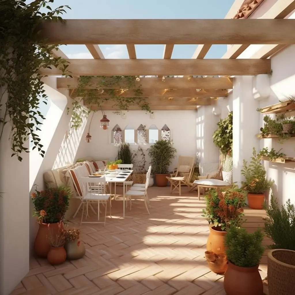 Mediterranean Terrace Refuge - Pergola Design