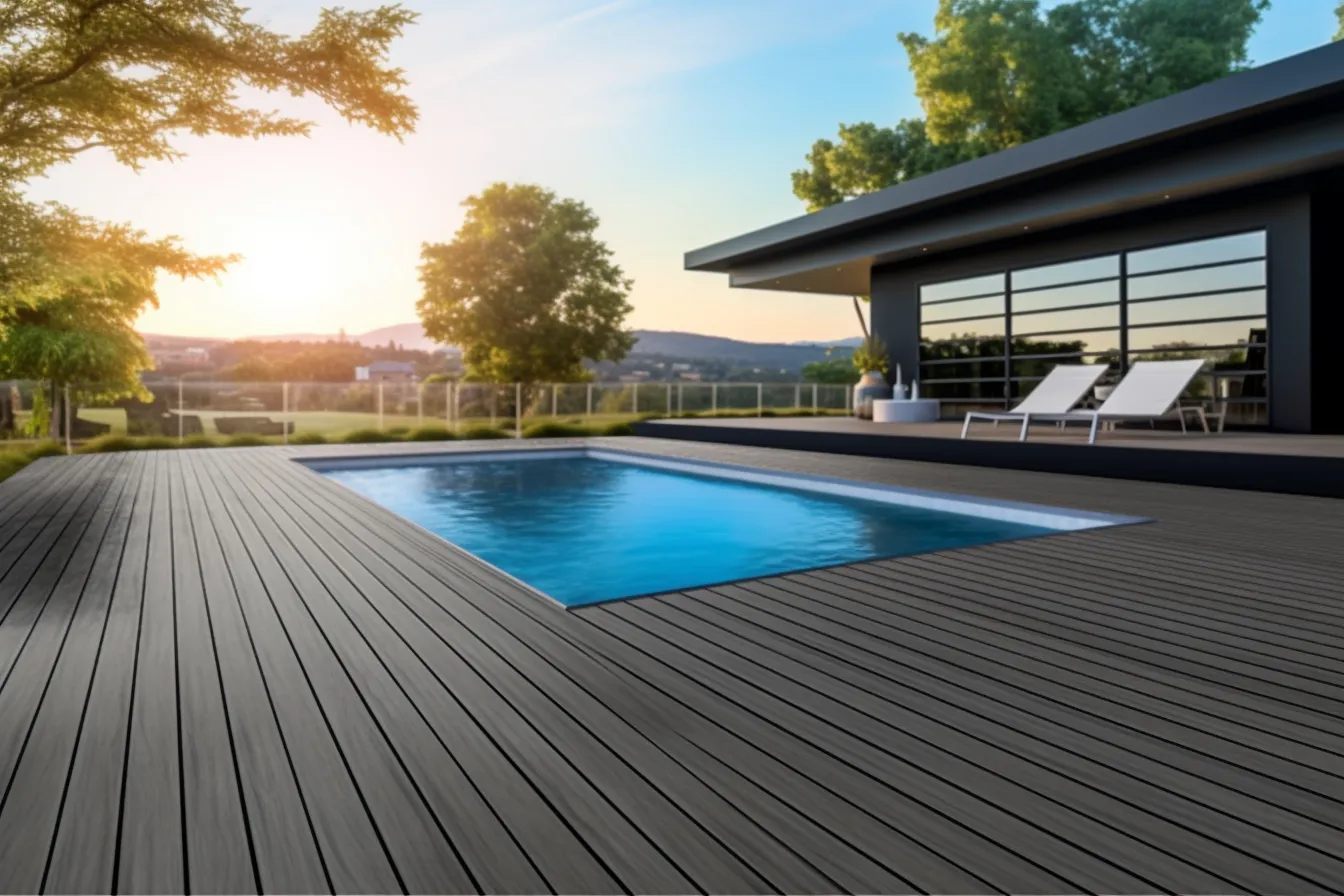 Serenity Modern Poolside Deck