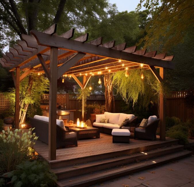 how to decorate pergola for christmas