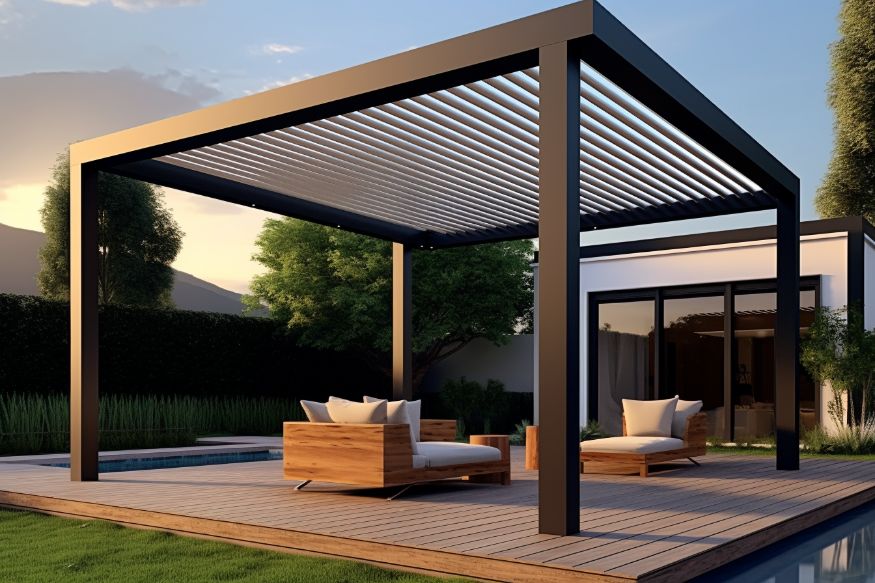 how to install curtains on pergola