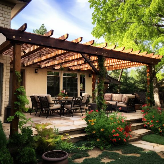 how to make a pergola out of tree branches