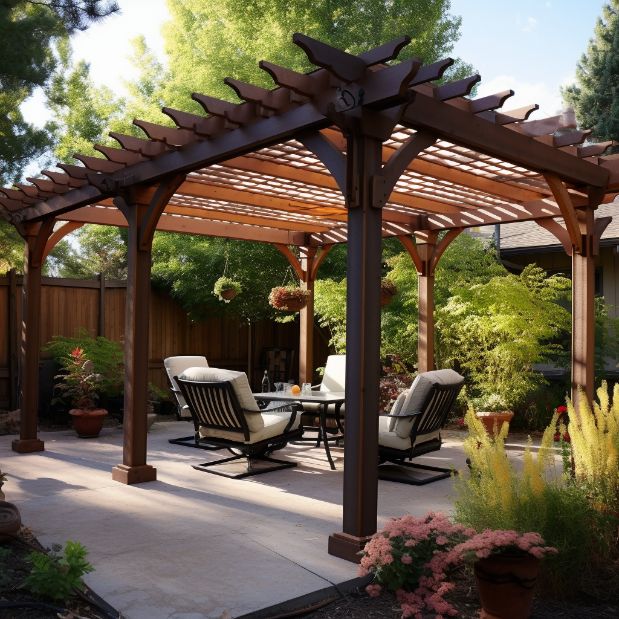 how to mount a pergola to a deck