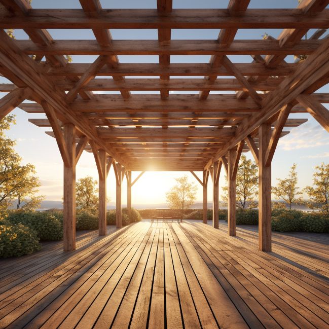 how wide should pergola rafters be