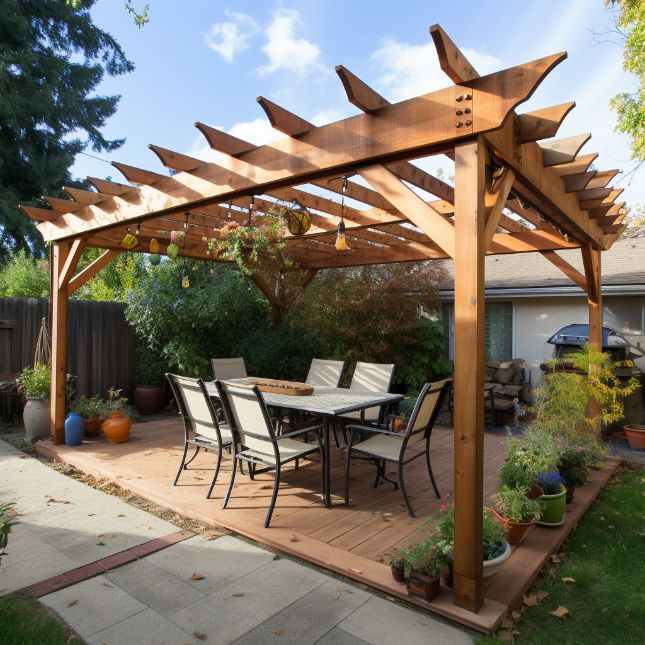 which direction should a pergola face